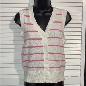 Chic Striped V-Neck Sweater Vest